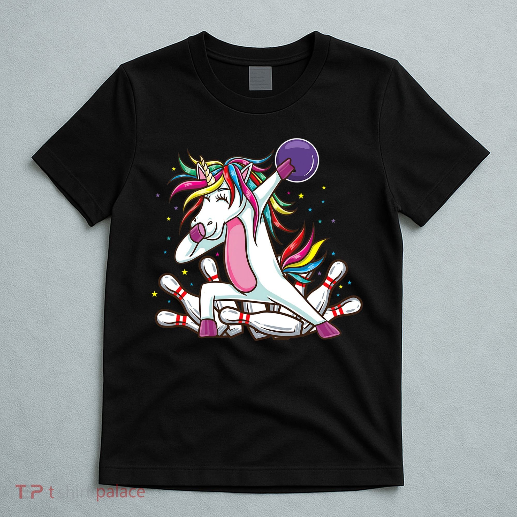 Dabbing Bowling Unicorn for Bowling Team Birthday T-Shirt