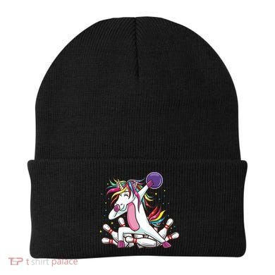 Dabbing Bowling Unicorn for Bowling Team Birthday Beanie