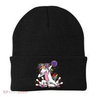 Dabbing Bowling Unicorn for Bowling Team Birthday Beanie thumb 0