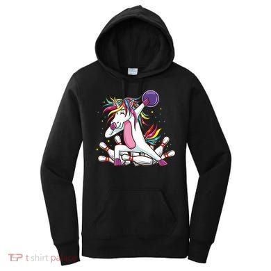 Dabbing Bowling Unicorn for Bowling Team Birthday Women's Hoodie