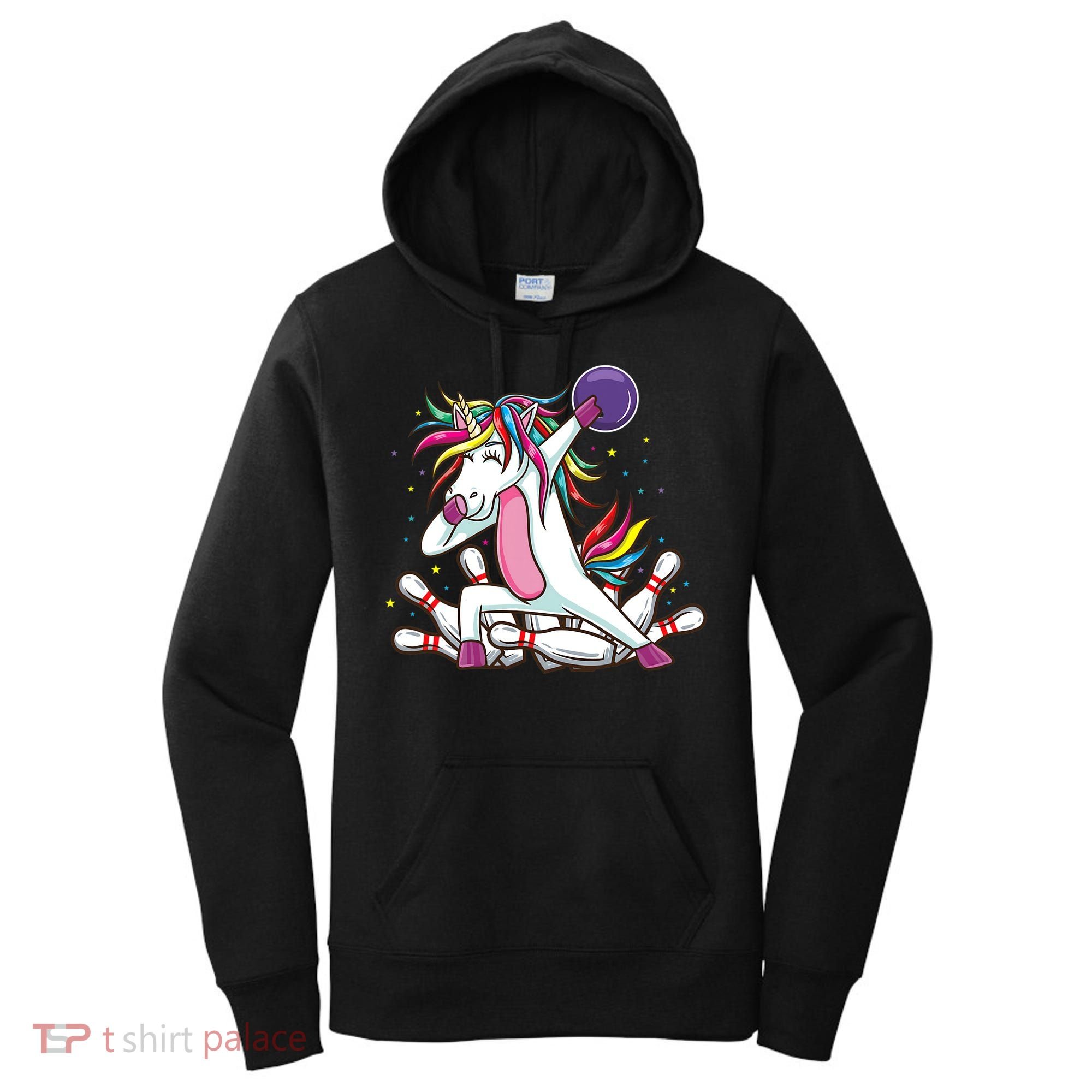 Dabbing Bowling Unicorn for Bowling Team Birthday Women's Hoodie