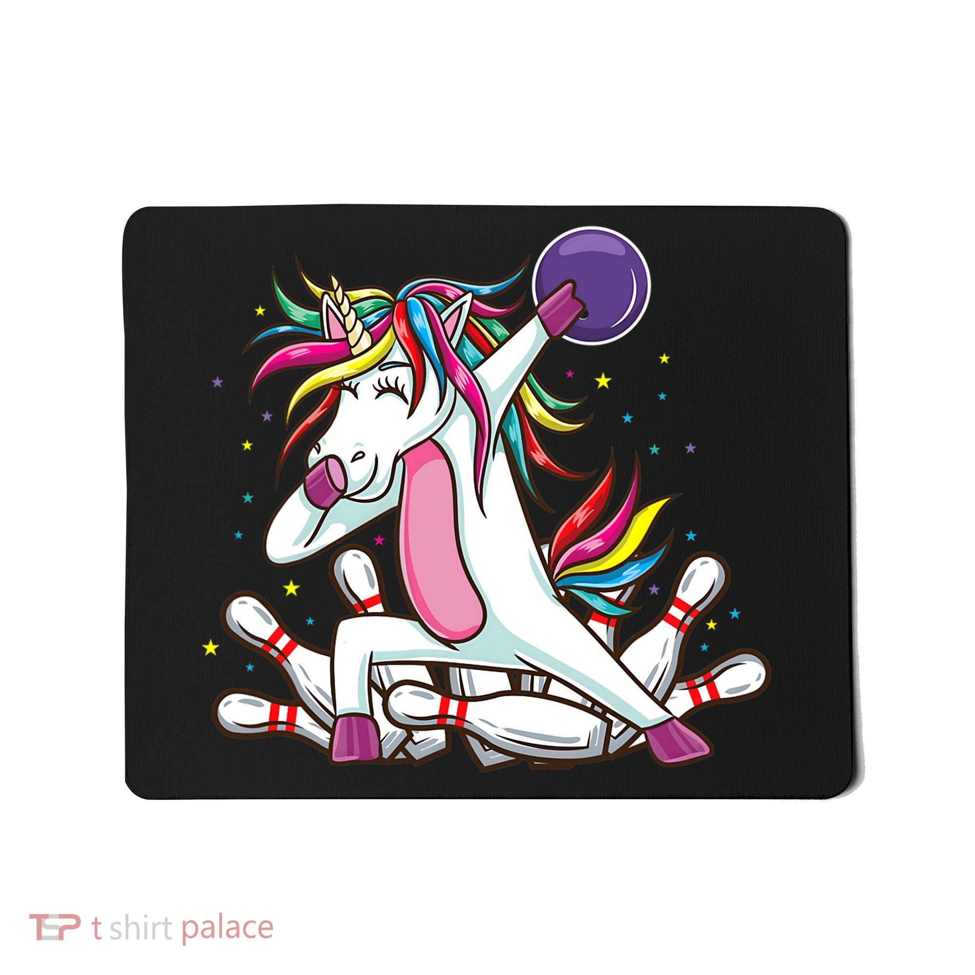 Dabbing Bowling Unicorn for Bowling Team Birthday Mousepad