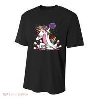 Dabbing Bowling Unicorn for Bowling Team Birthday Youth Performance Sprint T-Shirt thumb 0
