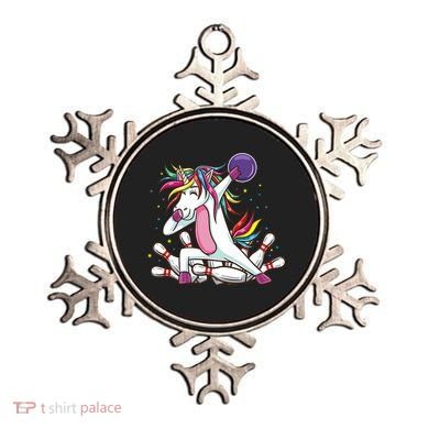 Dabbing Bowling Unicorn for Bowling Team Birthday Ornament