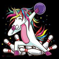 Dabbing Bowling Unicorn for Bowling Team Birthday Baby Bodysuit thumb 2