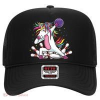 Dabbing Bowling Unicorn for Bowling Team Birthday Hat thumb 0
