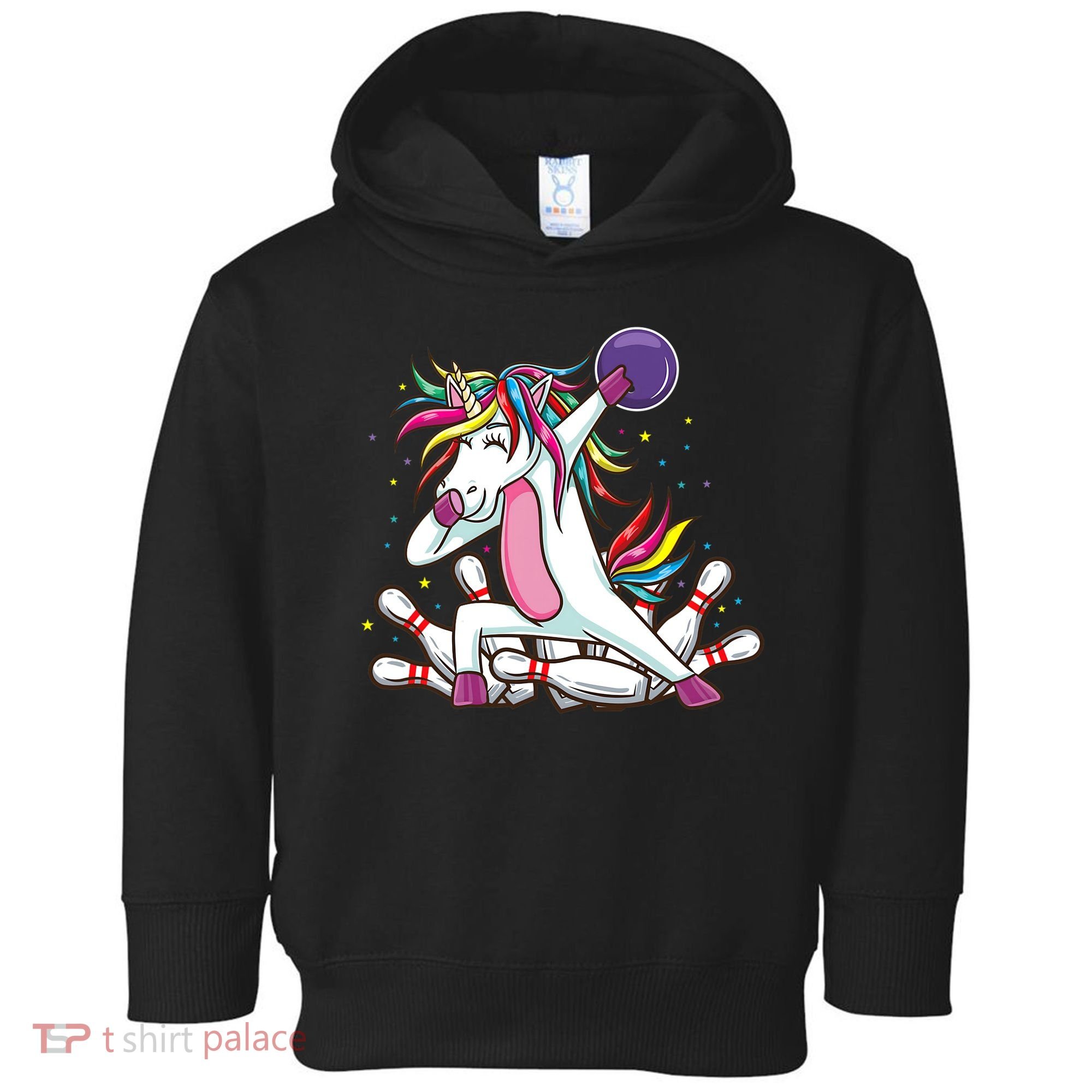 Dabbing Bowling Unicorn for Bowling Team Birthday Toddler Hoodie