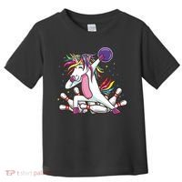 Dabbing Bowling Unicorn for Bowling Team Birthday Toddler T-Shirt thumb 0