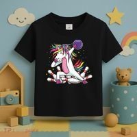 Dabbing Bowling Unicorn for Bowling Team Birthday Toddler T-Shirt thumb 3