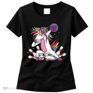 Dabbing Bowling Unicorn for Bowling Team Birthday Women's T-Shirt