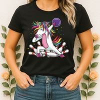 Dabbing Bowling Unicorn for Bowling Team Birthday Women's T-Shirt thumb 2