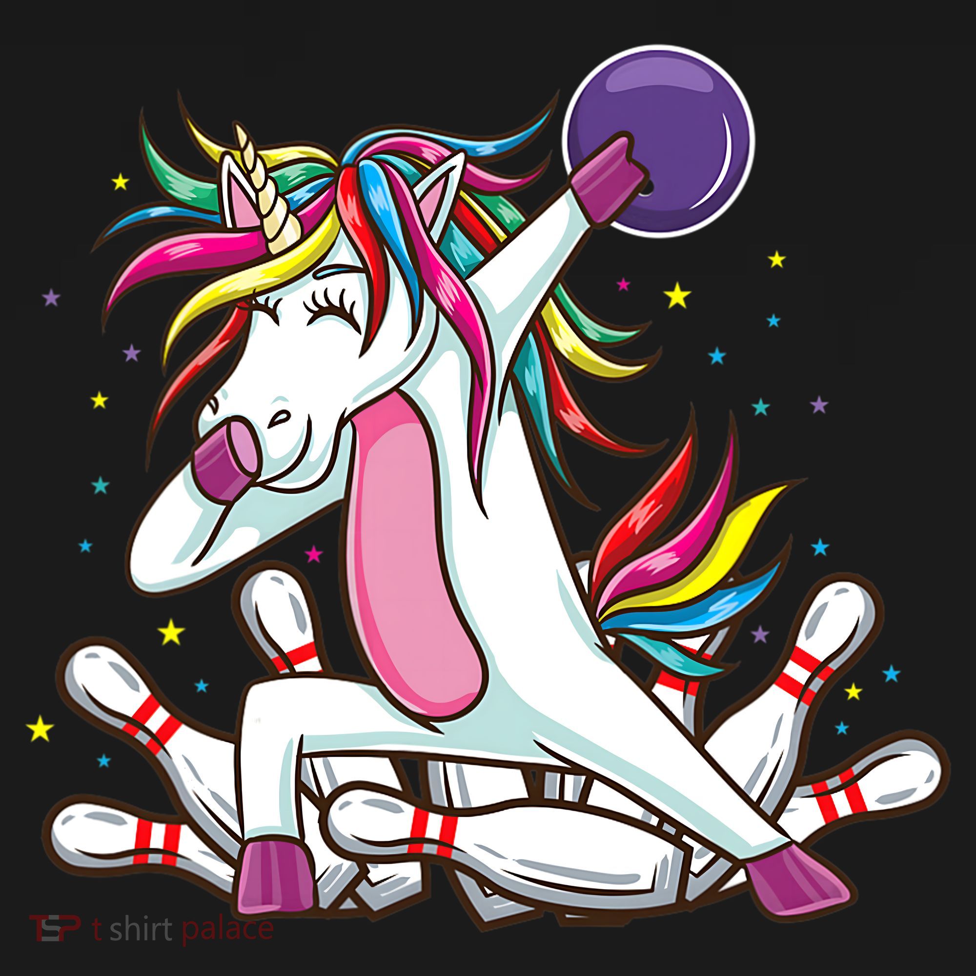 Dabbing Bowling Unicorn for Bowling Team Birthday Kids Hoodie