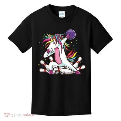 Dabbing Bowling Unicorn for Bowling Team Birthday Kids T-Shirt