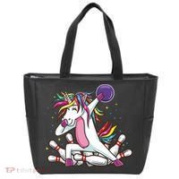 Dabbing Bowling Unicorn for Bowling Team Birthday Tote Bag thumb 0