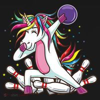 Dabbing Bowling Unicorn for Bowling Team Birthday Tote Bag thumb 4