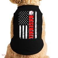 Distressed Baseball USA American Flag Doggie Tank thumb 0