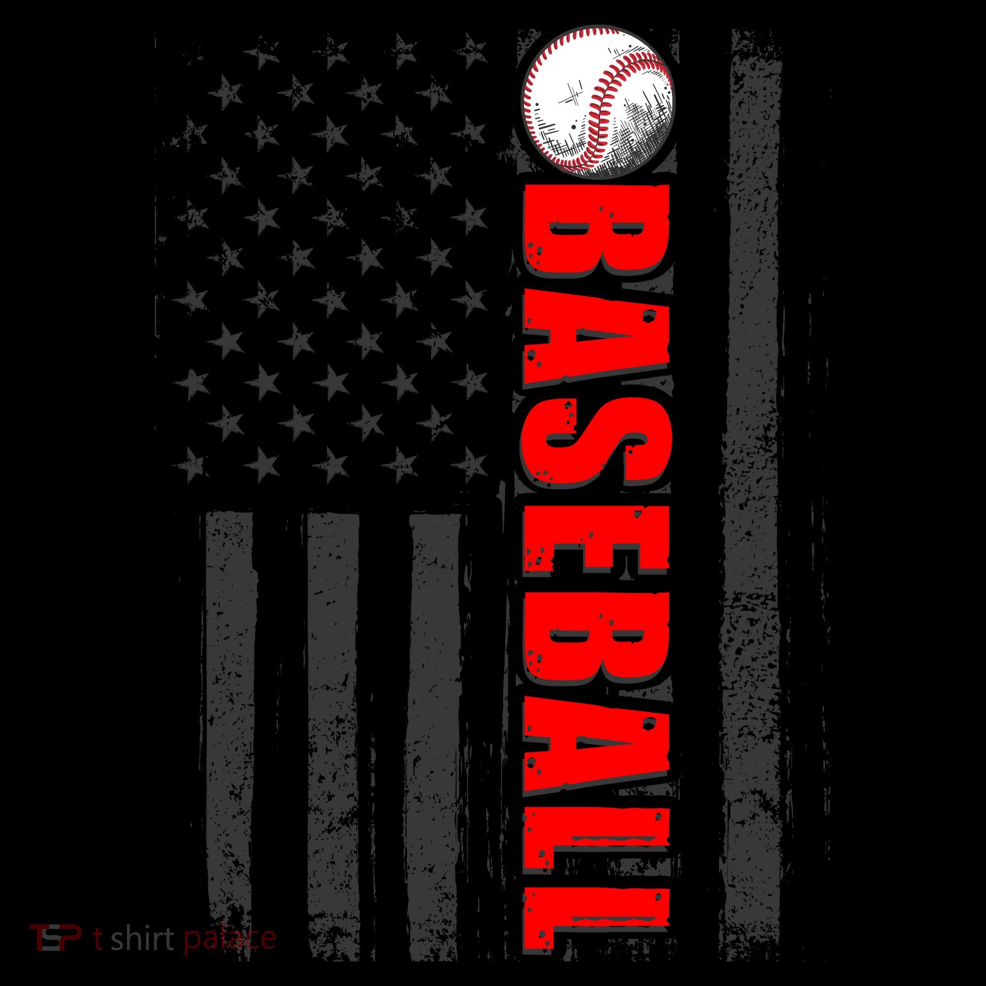 Distressed Baseball USA American Flag Coffee Mug
