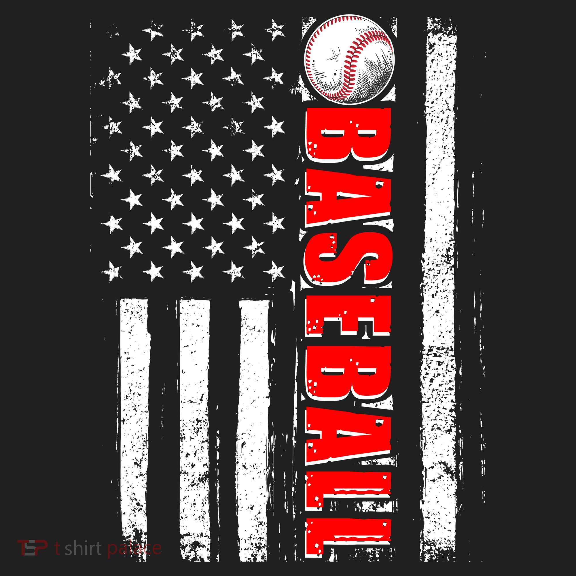 Distressed Baseball USA American Flag Tumbler