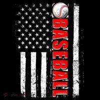 Distressed Baseball USA American Flag Ornament thumb 1