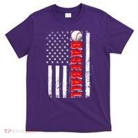 Distressed Baseball USA American Flag T-Shirt thumb 0