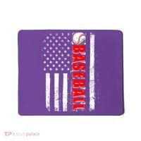 Distressed Baseball USA American Flag Mousepad thumb 0