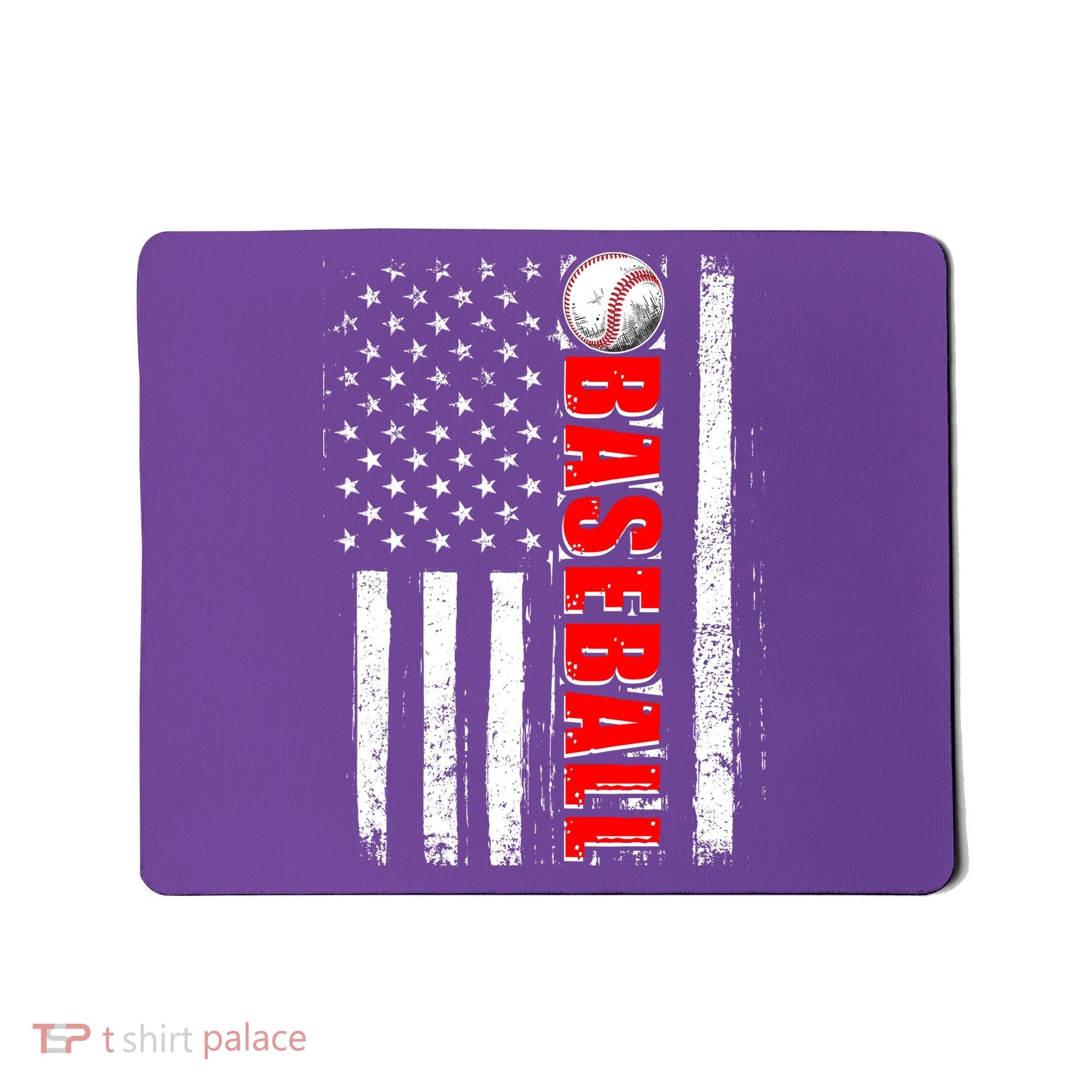 Distressed Baseball USA American Flag Mousepad
