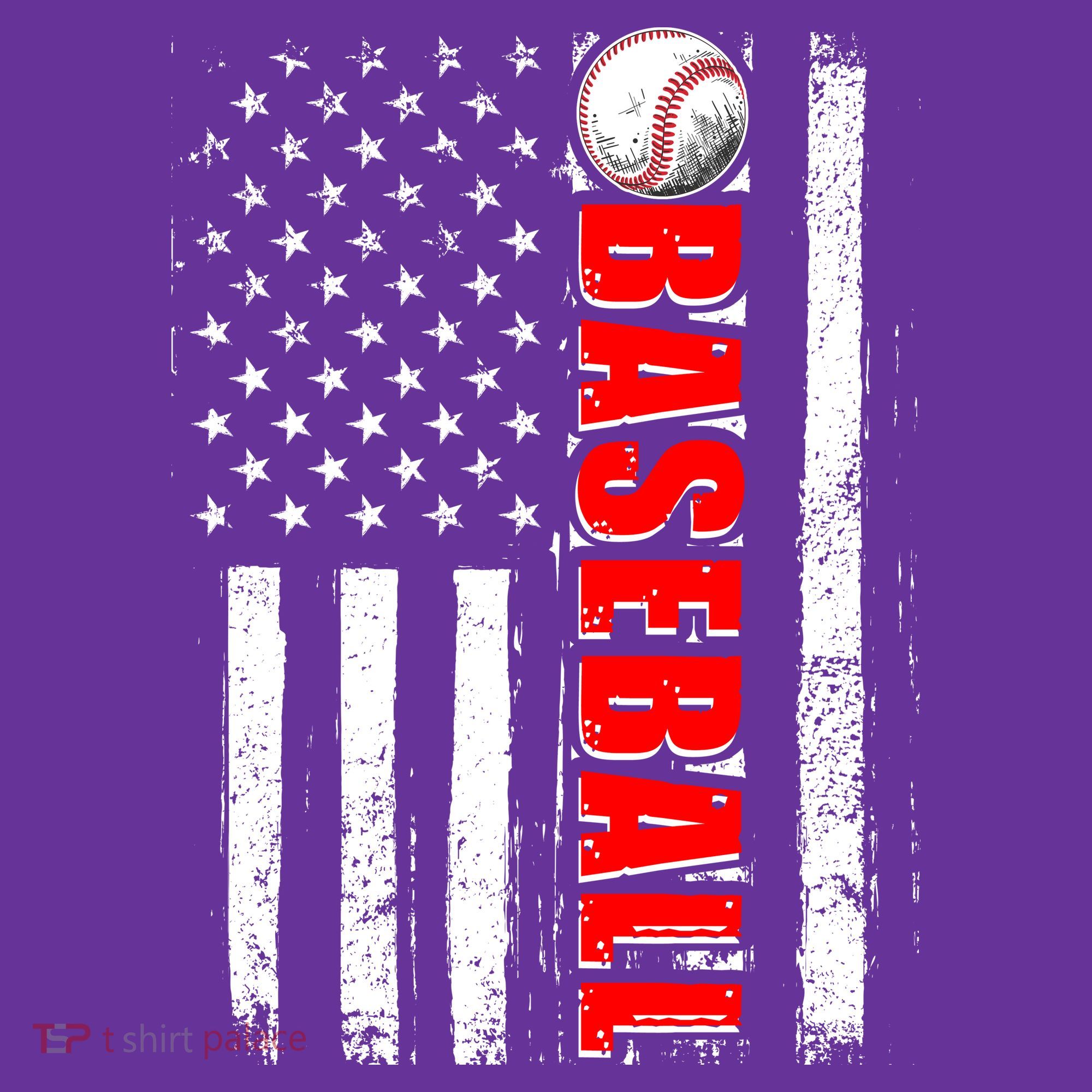 Distressed Baseball USA American Flag Mousepad