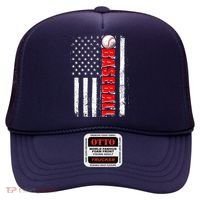 Distressed Baseball USA American Flag Hat thumb 0
