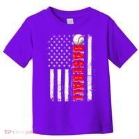 Distressed Baseball USA American Flag Toddler T-Shirt thumb 0