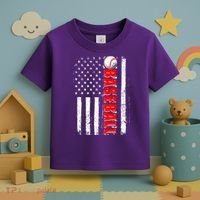 Distressed Baseball USA American Flag Toddler T-Shirt thumb 3