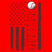 Distressed Baseball USA American Flag Santa Hat thumb 1