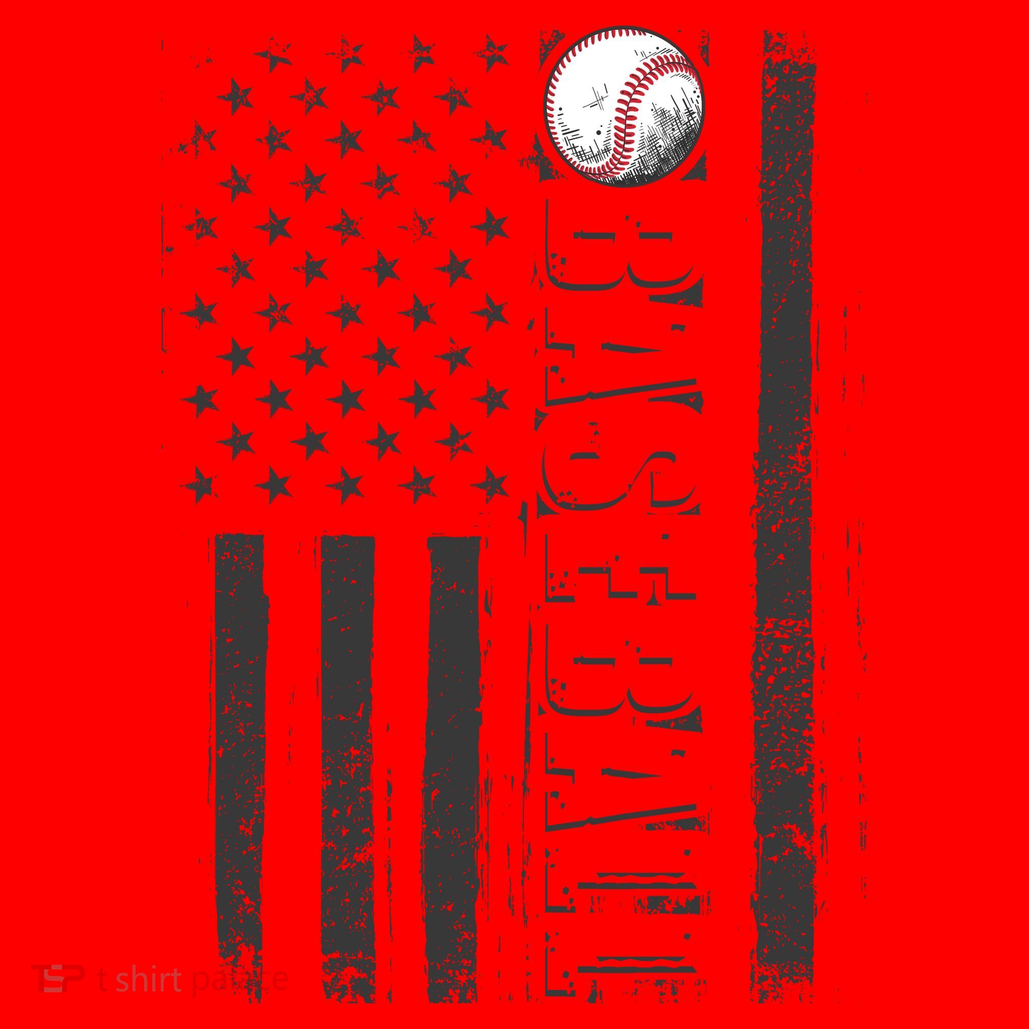 Distressed Baseball USA American Flag Santa Hat