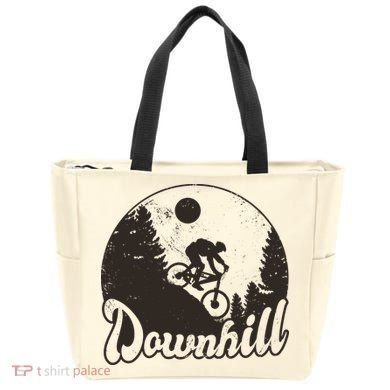 Downhill Biking Vintage Tote Bag