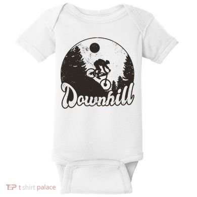 Downhill Biking Vintage Baby Bodysuit