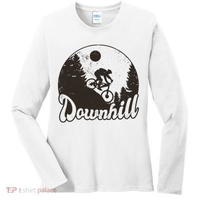 Downhill Biking Vintage Women's Long Sleeve Shirt