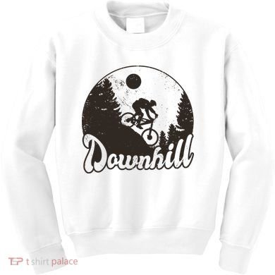 Downhill Biking Vintage Kids Sweatshirt