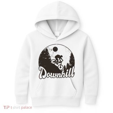 Downhill Biking Vintage Kids Hoodie