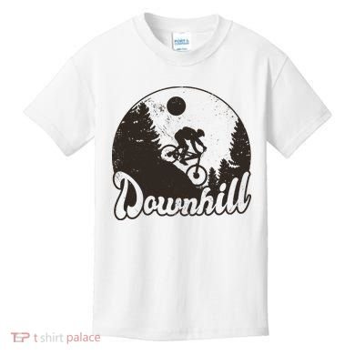Downhill Biking Vintage Kids T-Shirt
