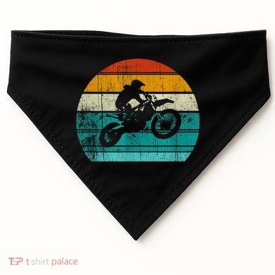 Dirt Bikes Vintage Gift Motocross Motorcycle Retro USA-Made Doggie Bandana