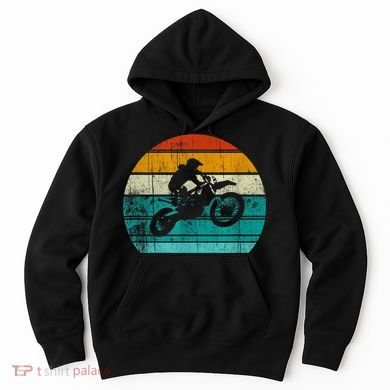 Dirt Bikes Vintage Gift Motocross Motorcycle Retro Hoodie
