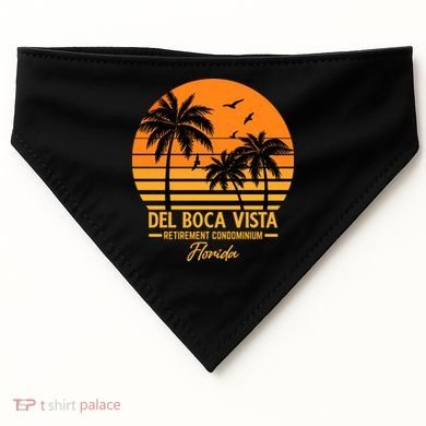 Del Boca Vista Retirement Condominium Florida USA-Made Doggie Bandana
