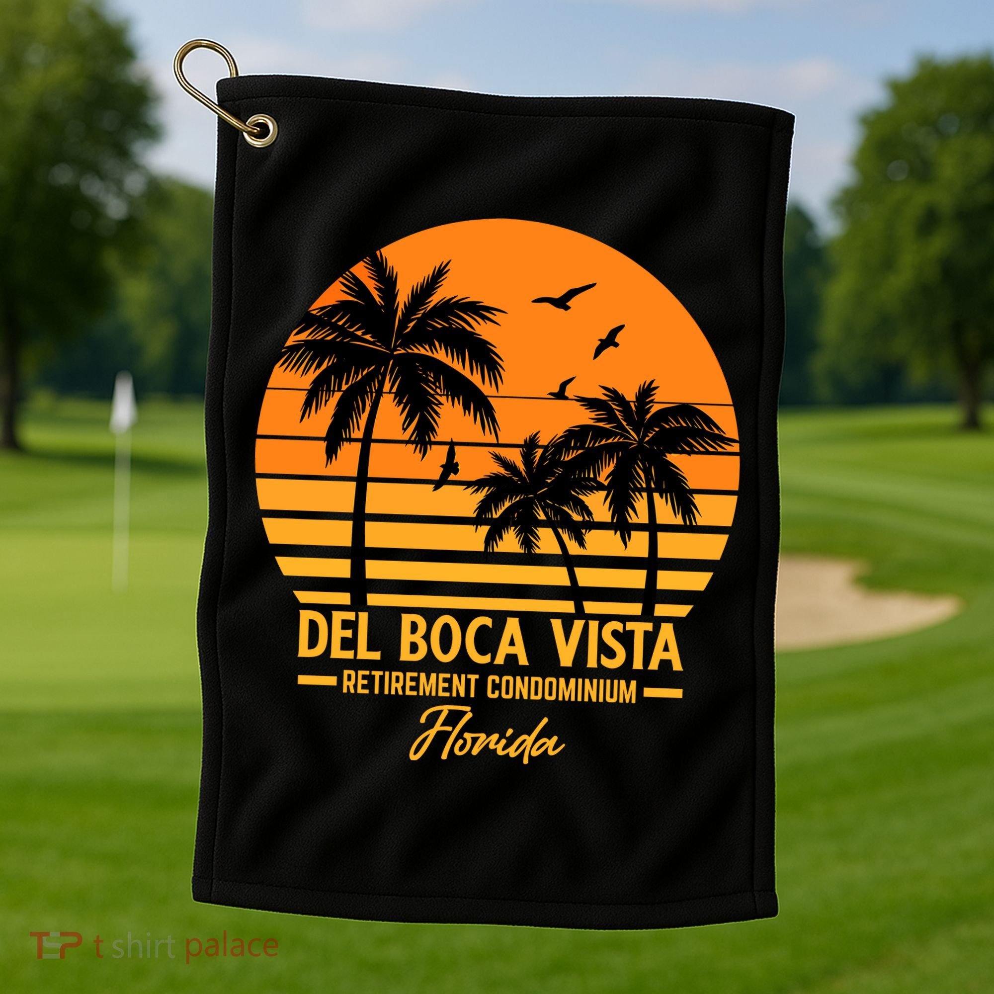 Del Boca Vista Retirement Condominium Florida Golf Towel
