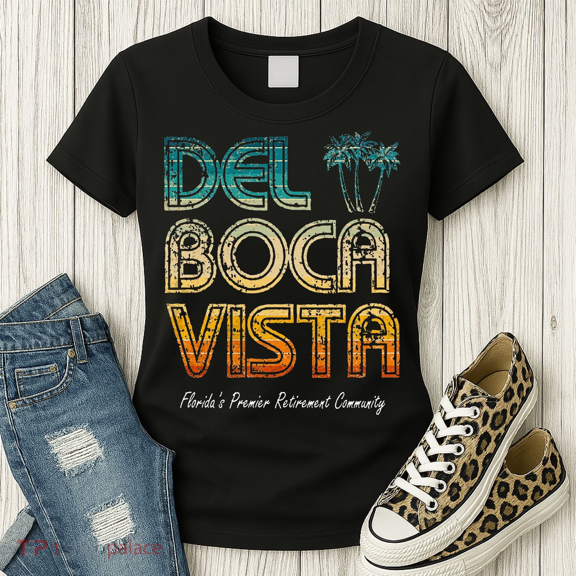 Del Boca Vista Retirement Community Funny Women's T-Shirt