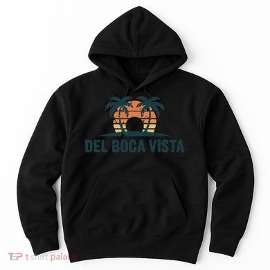 Del Boca Vista Retirement Community Funny Sunset Graphic Hoodie