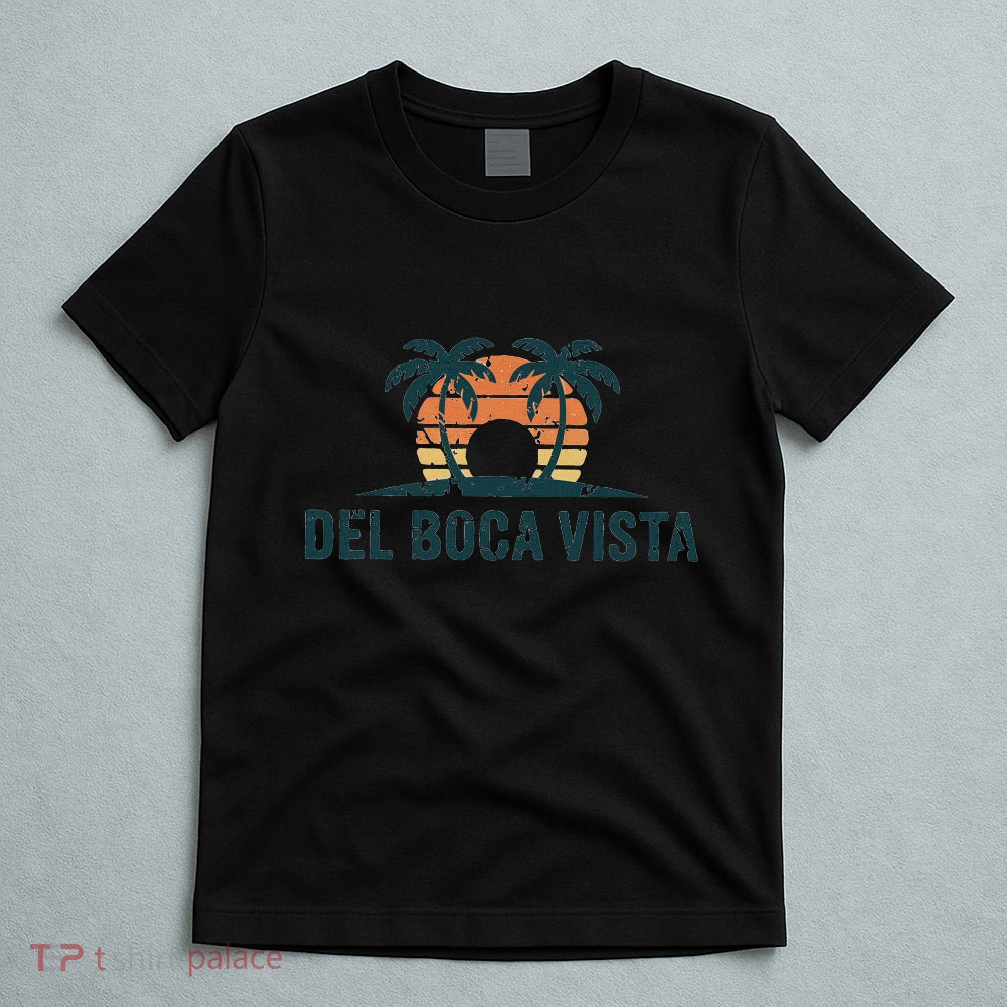 Del Boca Vista Retirement Community Funny Sunset Graphic T-Shirt