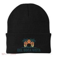 Del Boca Vista Retirement Community Funny Sunset Graphic Beanie thumb 0