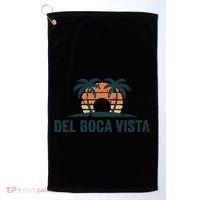 Del Boca Vista Retirement Community Funny Sunset Graphic Golf Towel thumb 0