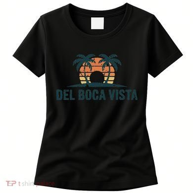 Del Boca Vista Retirement Community Funny Sunset Graphic Women's T-Shirt