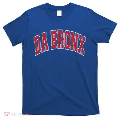 Da Bronx Varsity Style Red Text Gift T-Shirt
