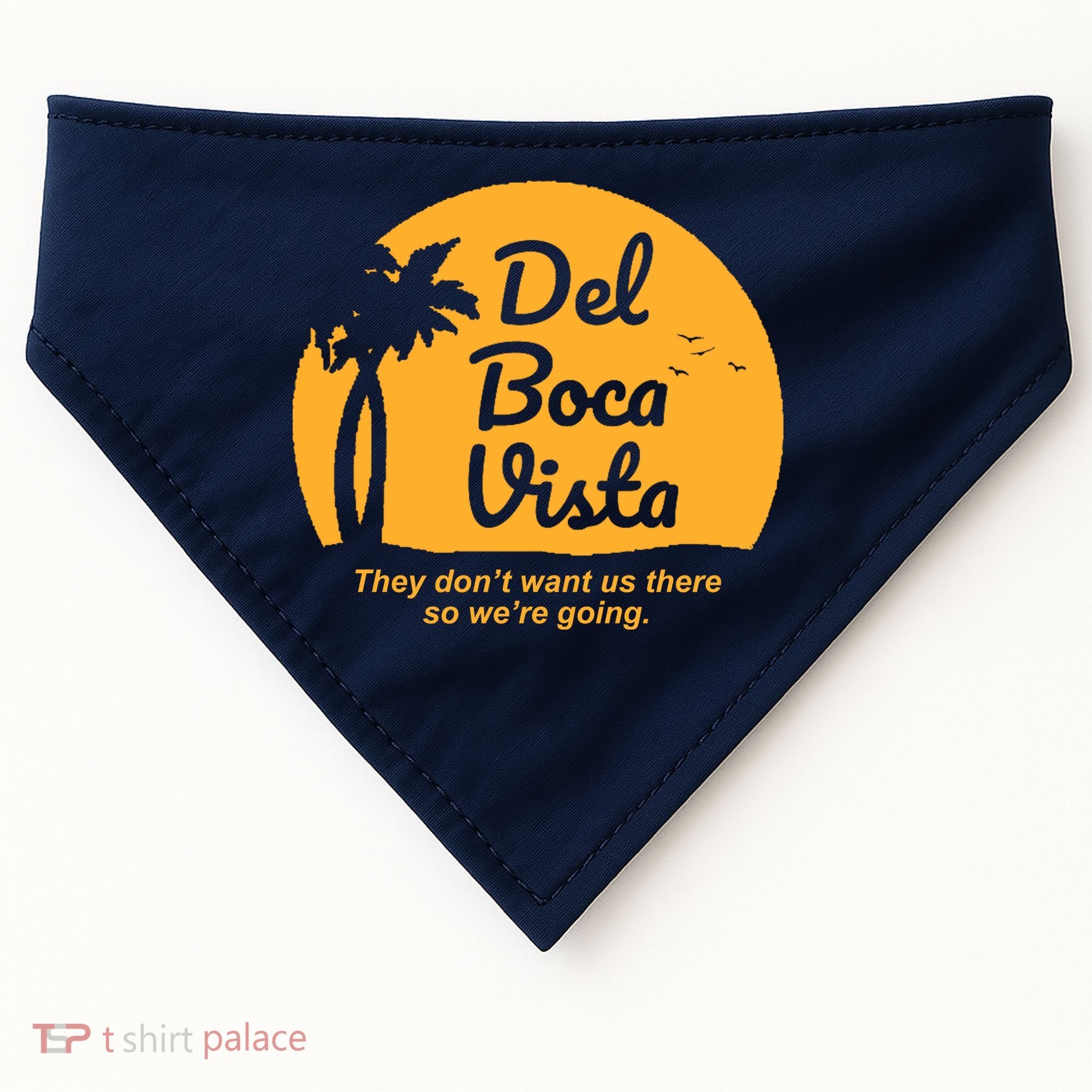 Del Boca Vista Florida We're Going USA-Made Doggie Bandana